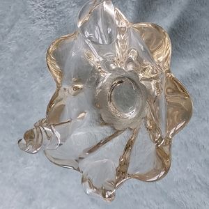 Art glass dish ashtray  .. beautiful retro vintage look